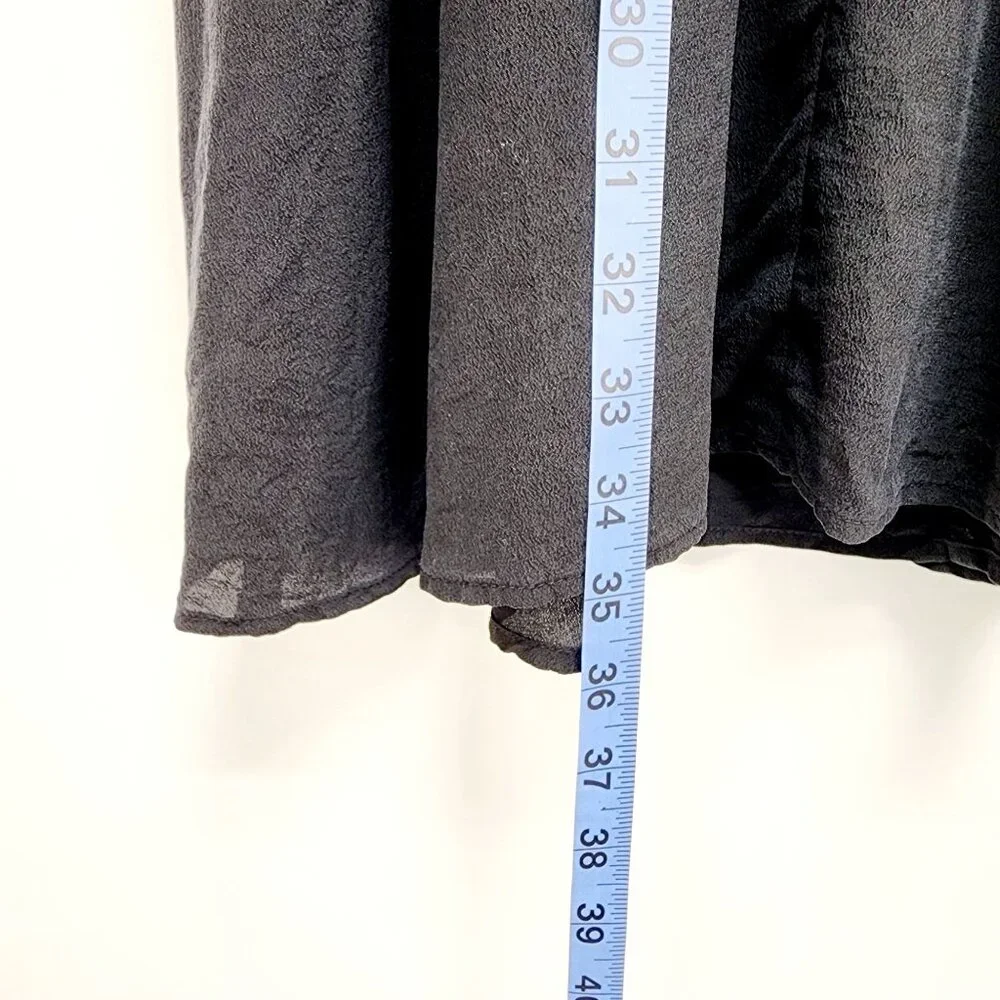 Madewell 1937 Black Silk Sleeveless Button-Front Dress XS - Picture 8 of 10